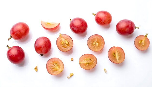 Fresh Red Grapes - A Vibrant and Healthy Fruit Display.