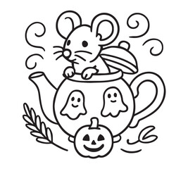 Obraz premium Bold and Easy Spooky Farm Coloring Pages KDP 