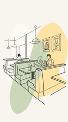 Classic American Diner Booth