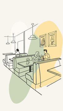 Classic American Diner Booth