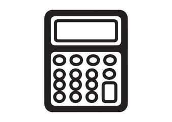 Calculator icon, Calculator silhouette vector