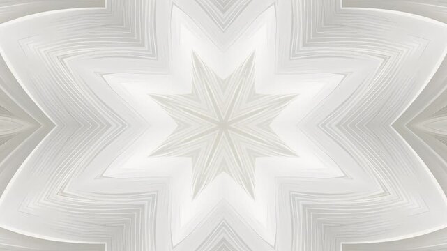 elegant pearl white kaleidoscope star animation