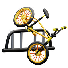 Obraz premium 3d icon sport illustration bmx bicycle bike rack transport leisure activity, perfect for illustrating sports equipment, active lifestyles, and travel