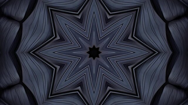 hypnotic metallic star kaleidoscope animation