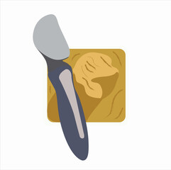 ice cream and ice cream scoop. clean ice cream scoop illustration,