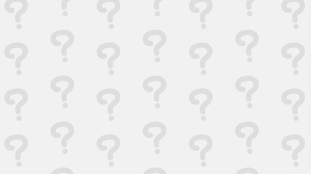 グレーのクエスチョンマークがゆらゆら揺れる背景アニメーション