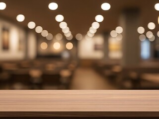 Wide Empty Wooden Tabletop with Ample Negative Space | Clean Background for Marketing & Design