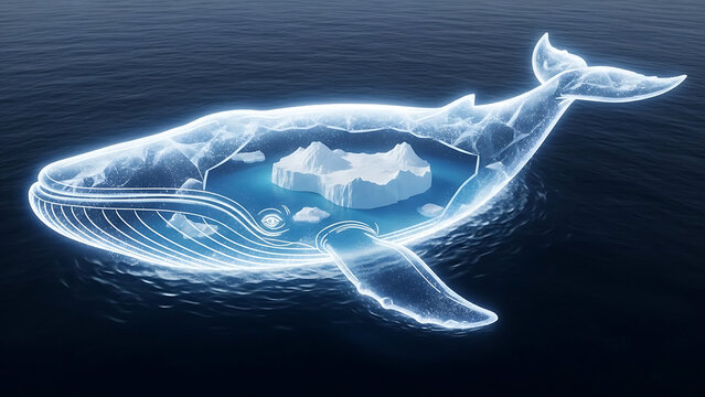 Digital Iceberg Whale