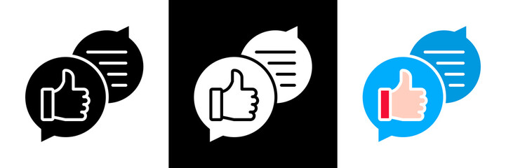 Obraz premium Feedback Icon Set Glyph vector Illustration 
