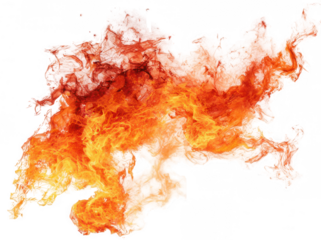 Set of burning fires of flames and sparks on transparent background. For use on light backgrounds. flames burning with large flames creating a fiery border against a white background, perfect