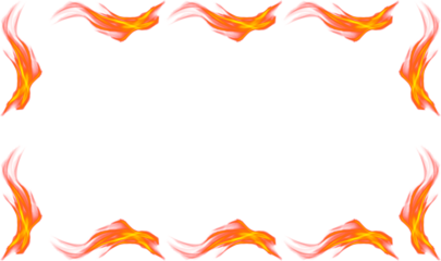 Set of burning fires of flames and sparks on transparent background. For use on light backgrounds. flames burning with large flames creating a fiery border against a white background, perfect