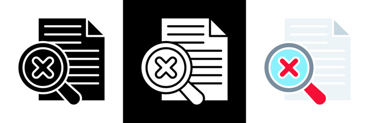 Obraz premium No Results Icon Set Glyph vector Illustration 