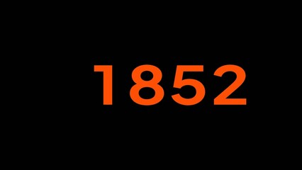 Counter number text illustration. Count number concept.  Counting number. Number countdown icon on black background.