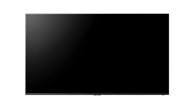 Sleek modern black screen display with a thin bezel, isolated on a white background. Ideal for technology mockups, digital content, or product showc... - Powered by Adobe
