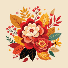 Abstract Vector Floral flower for cloth Printing.