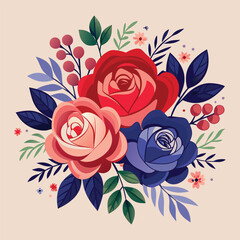 Abstract Vector Floral flower for cloth Printing.