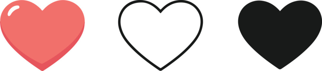 love vector silhouettes