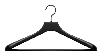 Hanging black hanger home product minimalist style isolated on transparent background