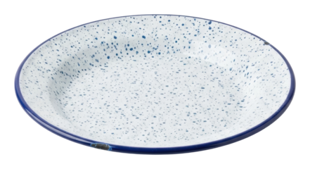 Elegant enamel plate kitchen product isolated on transparent background