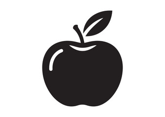 Apple icon, Apple silhouette vector
