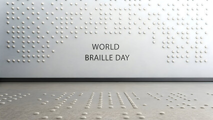 World Braille Day celebration with tactile signage