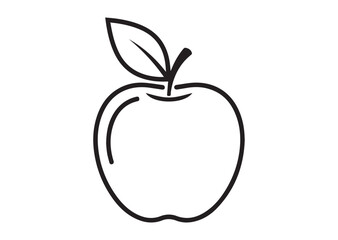Apple icon, Apple silhouette vector