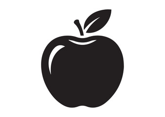 Apple icon, Apple silhouette vector