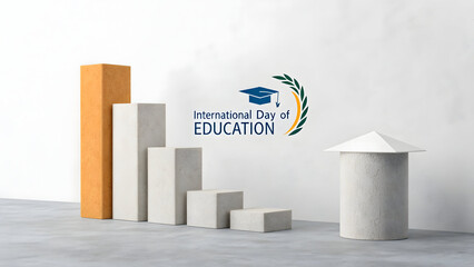 International Day of Education bar graph growth