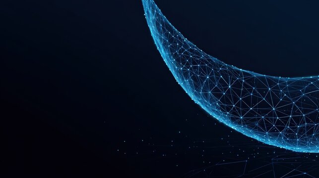 An abstract digital rendering of a glowing, interconnected network structure. ..Created with Generative AI, not depicting real subjects. - Powered by Adobe