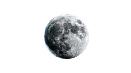 Detailed astronomical full Moon view highlighting its textured surface with visible craters and lunar maria, suitable for science education materials and space exploration documentaries.