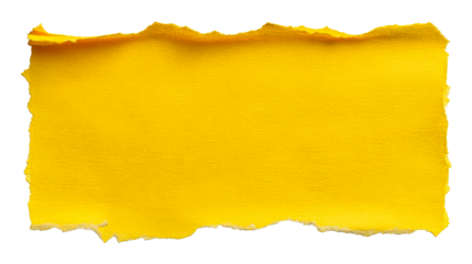 Vibrant yellow textured paper with torn and curled edges providing a striking background or overlay for presentations, graphic projects, and various creative media