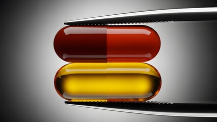 Closeup of red and yellow emergency light on a sleek silver vehicle