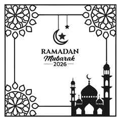 islamic calligraphy ornament ramadan mubarak 26026