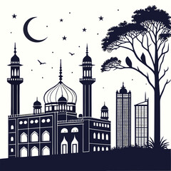 taj mahal silhouette illustration 