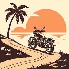 motorcycle on the beach
