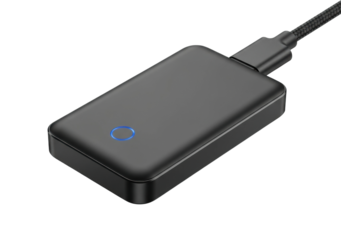 Data transfer device technology showcase product isolated on transparent background