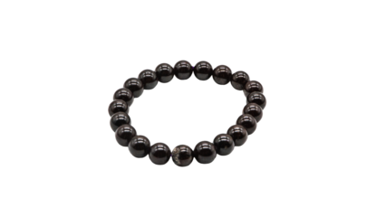 スターガーネット　天然石ブレスレット マクロ撮影 背景透過