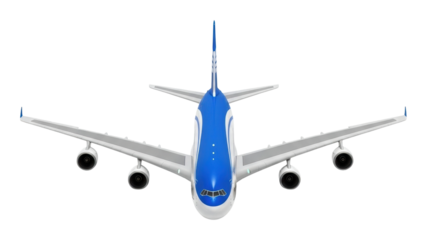 Airplane takeoff sequence airport digital aerial view isolated on transparent background