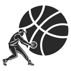 basketball player silhouette vector