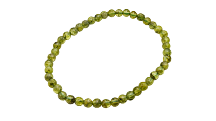 ペリドット　天然石ブレスレット マクロ撮影　背景透過