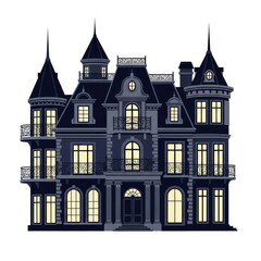 Fototapeta premium Classic Mansion Illustration
