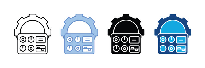 Control Panel Icon Set Multiple Style Collection
