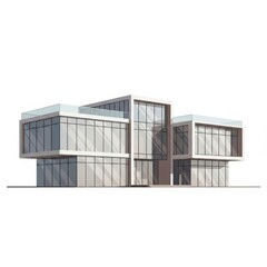 Fototapeta premium Modern Glass Villa Vector