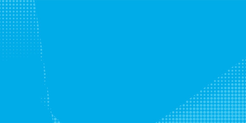 Halftone dots on blue background. Elegant Comic pop art style blank layout. Modern Template design for comic book, presentation, sale or web banner. Vector illustration