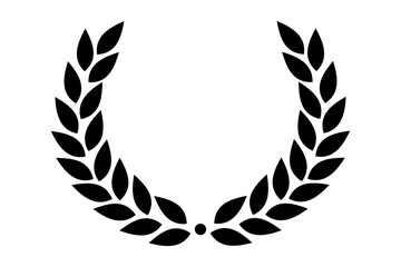 Floral laurel wreath frame silhouette for certificates invitations and elegant borders PNG  laurel...