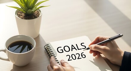 Setting New Year goals and planning.