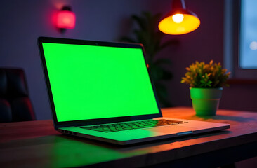 laptop with christmas decorations