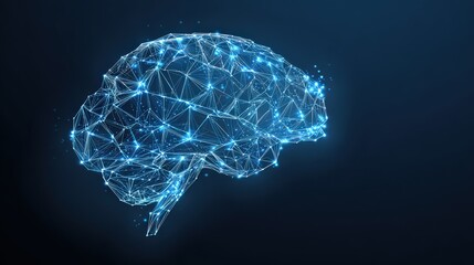 A glowing representation of the human brain, showcasing interconnected neural networks and the intricate architecture of human intelligence. ..Created with Generative AI, not depicting real subjects.