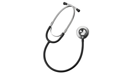 Stethoscope in minimalist style with soft lighting on white background for medical illustration