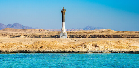 lighthouse on the sea